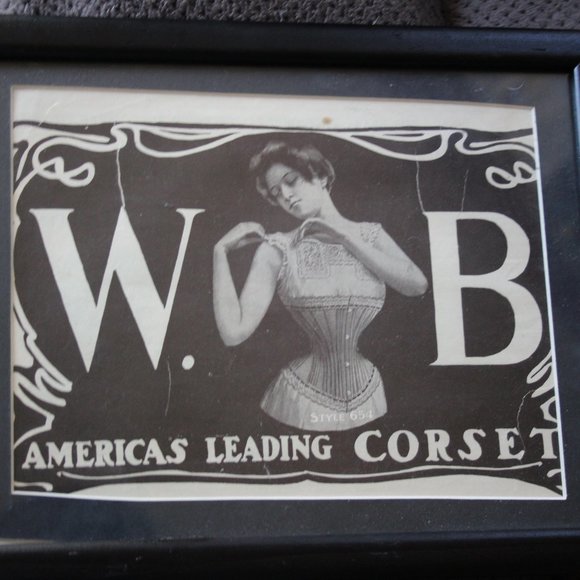 W.B Americas Leading Corset Framed Fashion Print - Picture 2 of 3